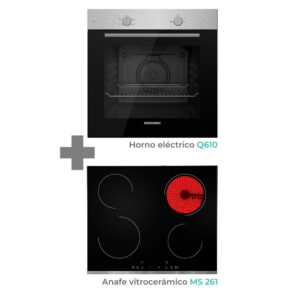 Combo Horno eléctrico Q610 + Anafe vitrocerámico MS261